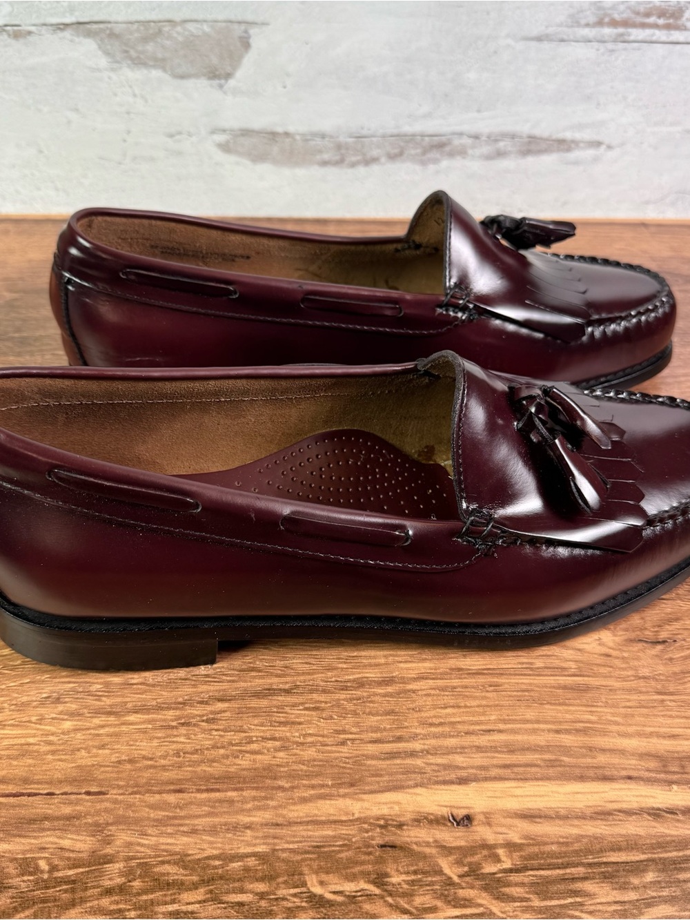 G.H. Bass Layton Burgundy Kiltie Tassel Loafer 12 3E New In Box-never worn. - Picture 2 of 11